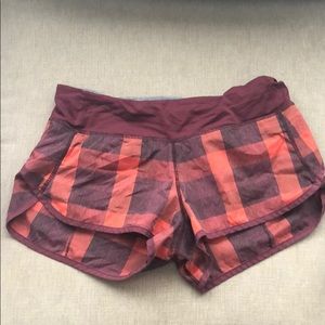 Plaid lululemon shorts